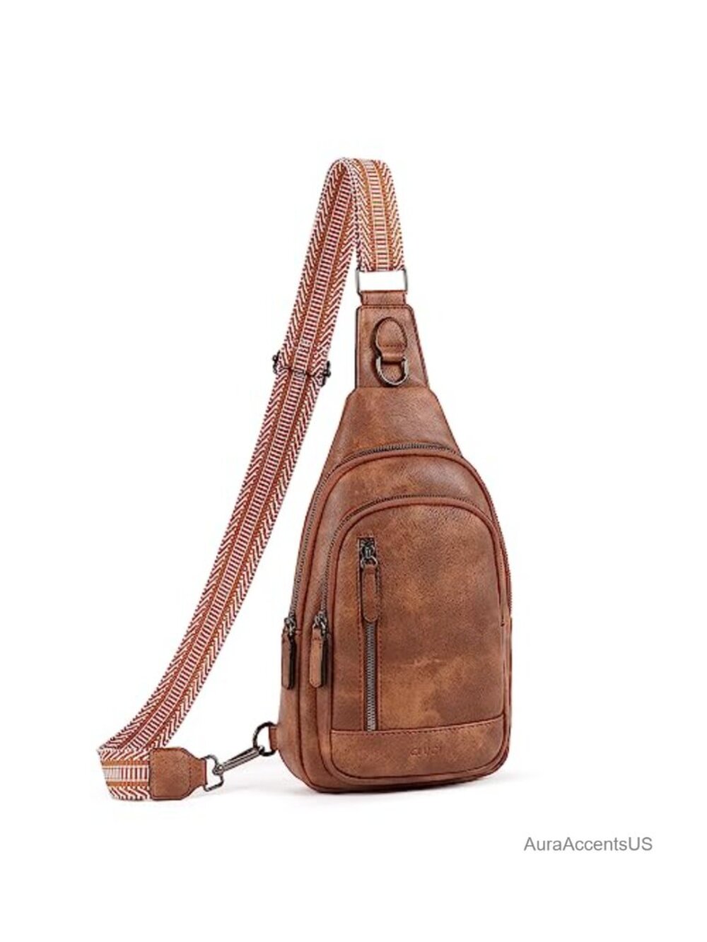 Faux Leather Crossbody Sling Bag Chest Backpack for Women